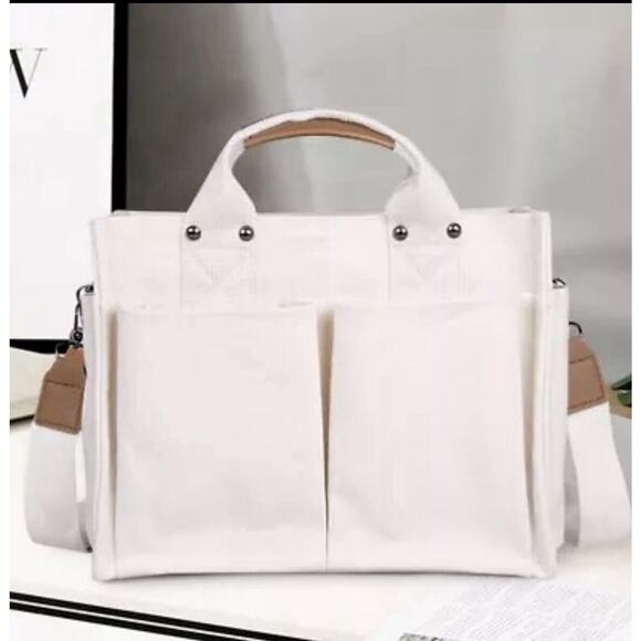 COPY - Durable Canvas Tote Bag with Handle, Magnetic Snap Closure Large Capacity - Picture 1 of 6